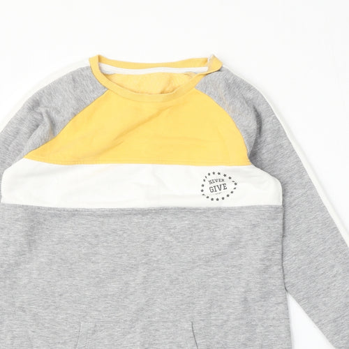 Nutmeg Girls Grey  Cotton Pullover Sweatshirt Size 10-11 Years