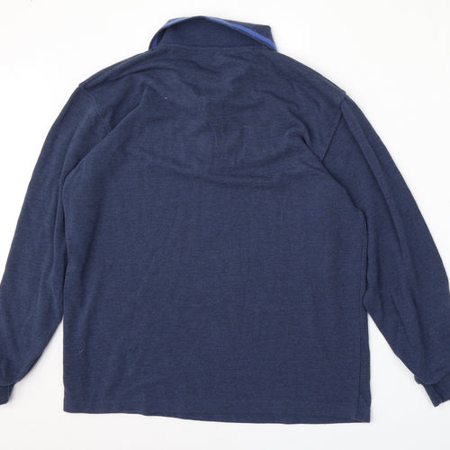 Southbay Mens Blue  Polyester  Polo Size M Collared Button