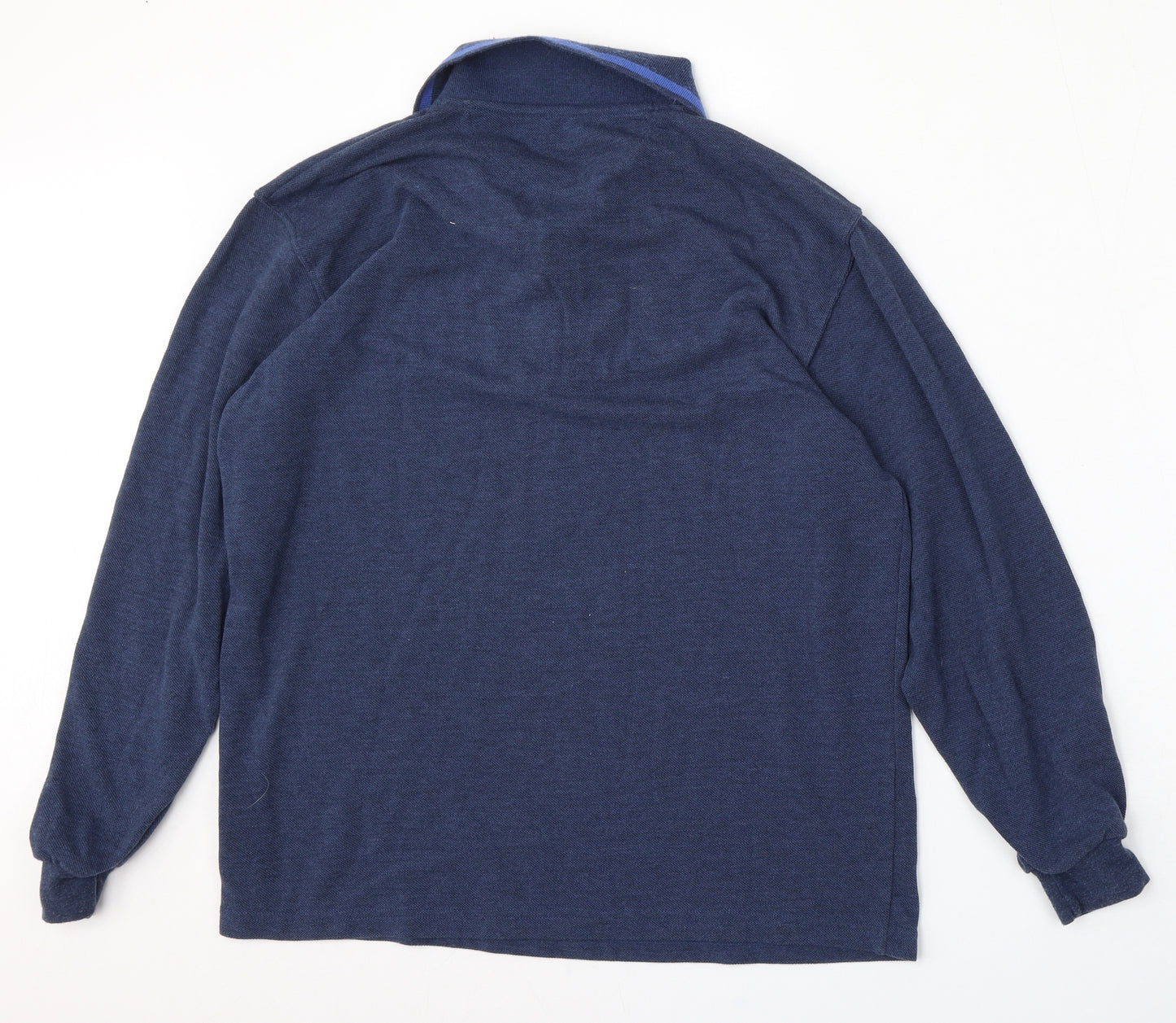 Southbay Mens Blue  Polyester  Polo Size M Collared Button