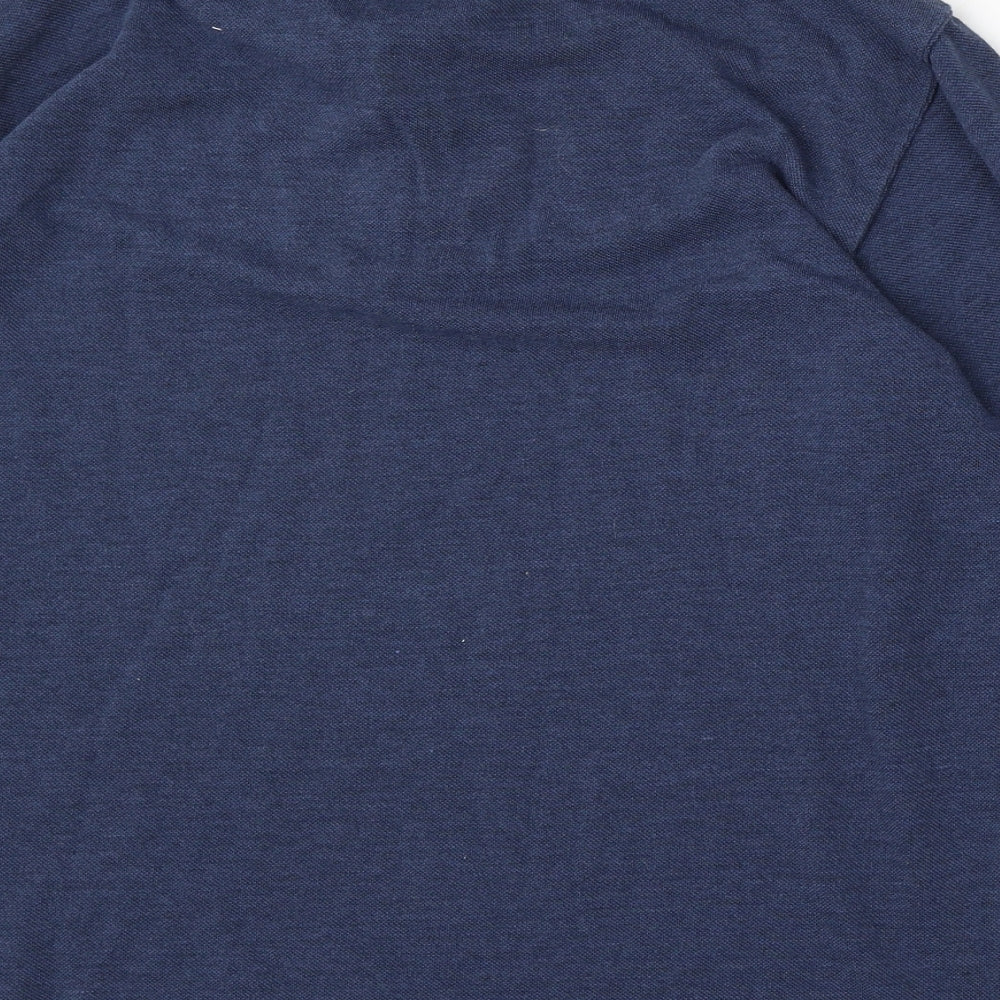 Southbay Mens Blue  Polyester  Polo Size M Collared Button