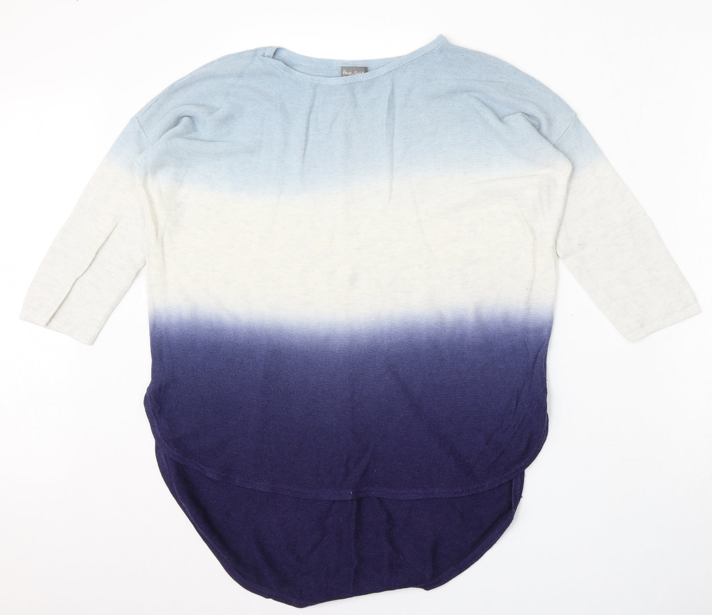 Phase Eight Womens Blue Round Neck  Viscose Pullover Jumper Size M