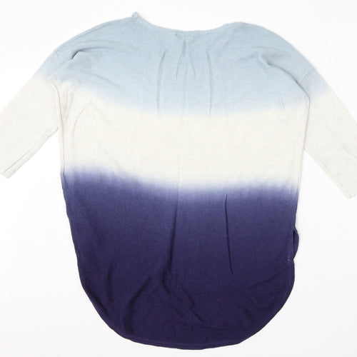 Phase Eight Womens Blue Round Neck  Viscose Pullover Jumper Size M