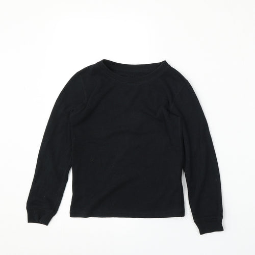 Marks and Spencer Girls Black  Cotton Pullover Sweatshirt Size 7-8 Years