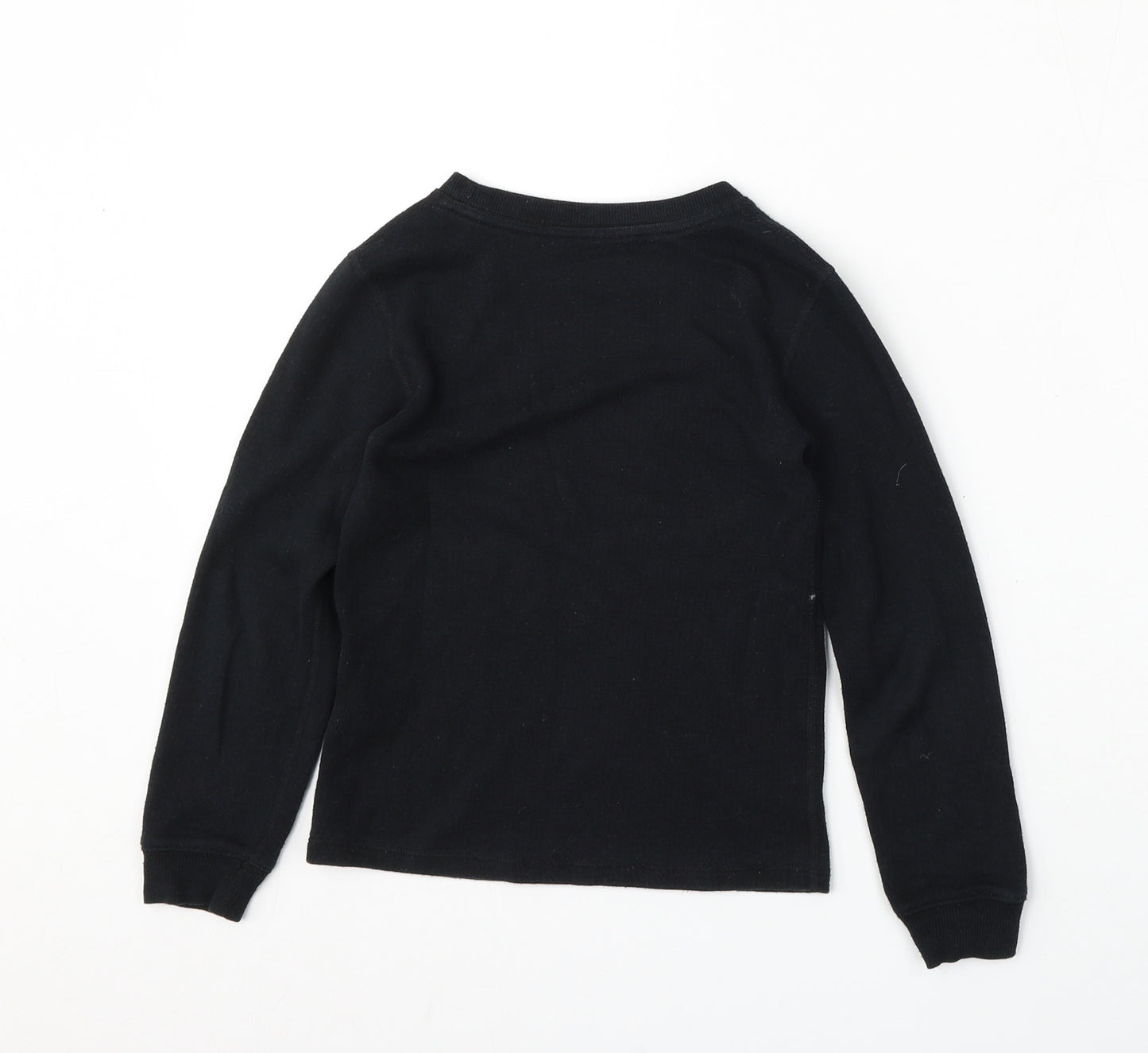 Marks and Spencer Girls Black  Cotton Pullover Sweatshirt Size 7-8 Years