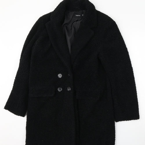 Boohoo Womens Black   Jacket  Size 12  Button