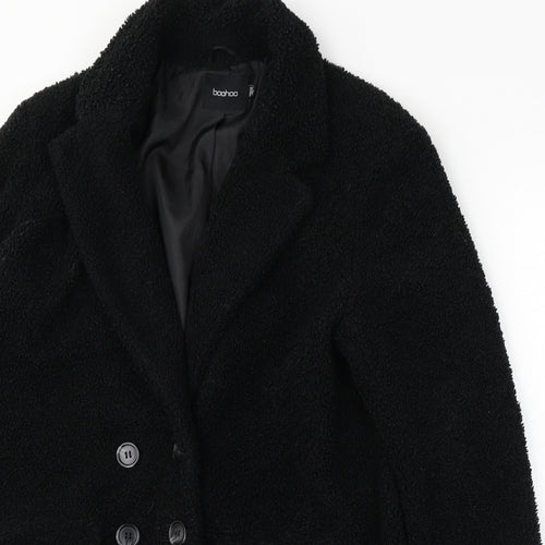 Boohoo Womens Black   Jacket  Size 12  Button