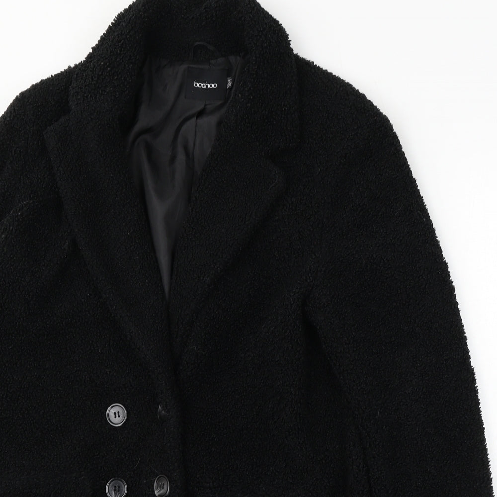 Boohoo Womens Black   Jacket  Size 12  Button