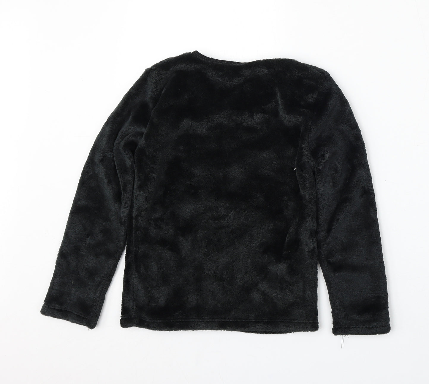 Pep&Co Boys Black Solid Polyester  Pyjama Top Size 7-8 Years