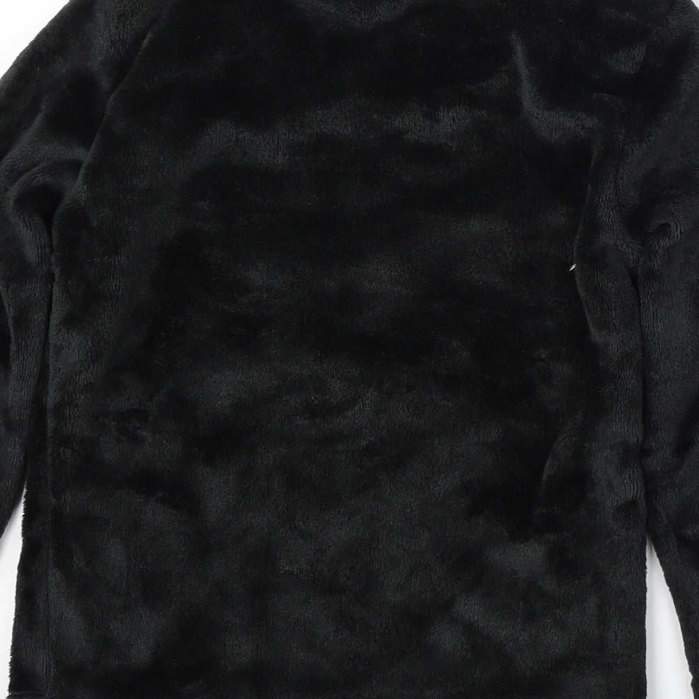 Pep&Co Boys Black Solid Polyester  Pyjama Top Size 7-8 Years