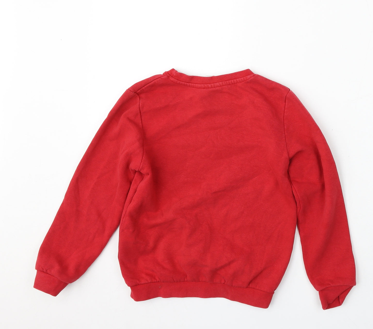 Smart Start Girls Red  Cotton Pullover Sweatshirt Size 6-7 Years