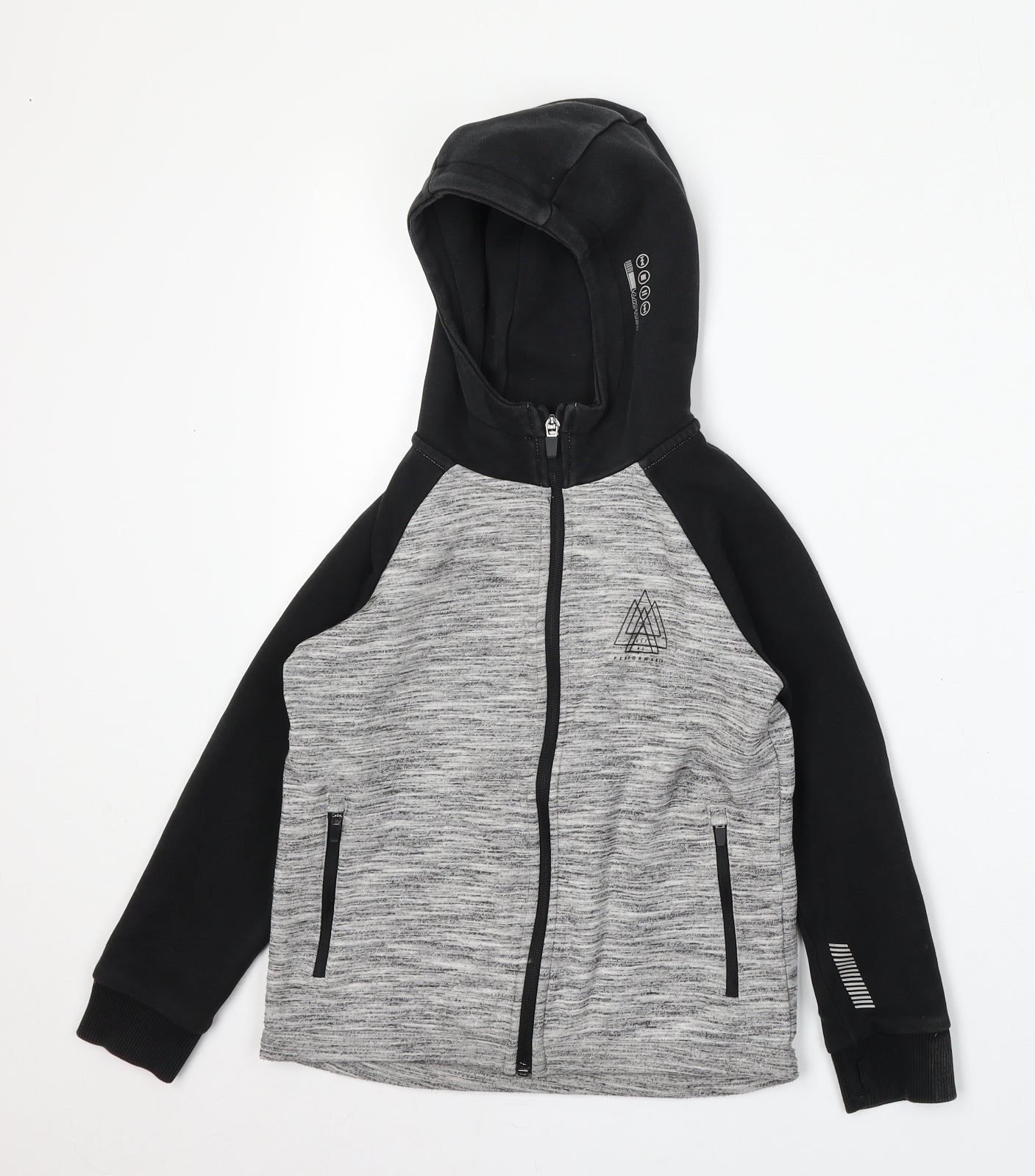 NEXT Boys Grey  Cotton Full Zip Hoodie Size 7 Years  Zip