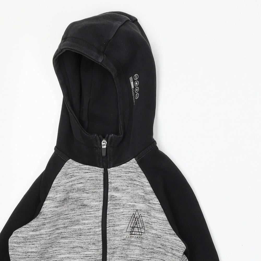 NEXT Boys Grey  Cotton Full Zip Hoodie Size 7 Years  Zip