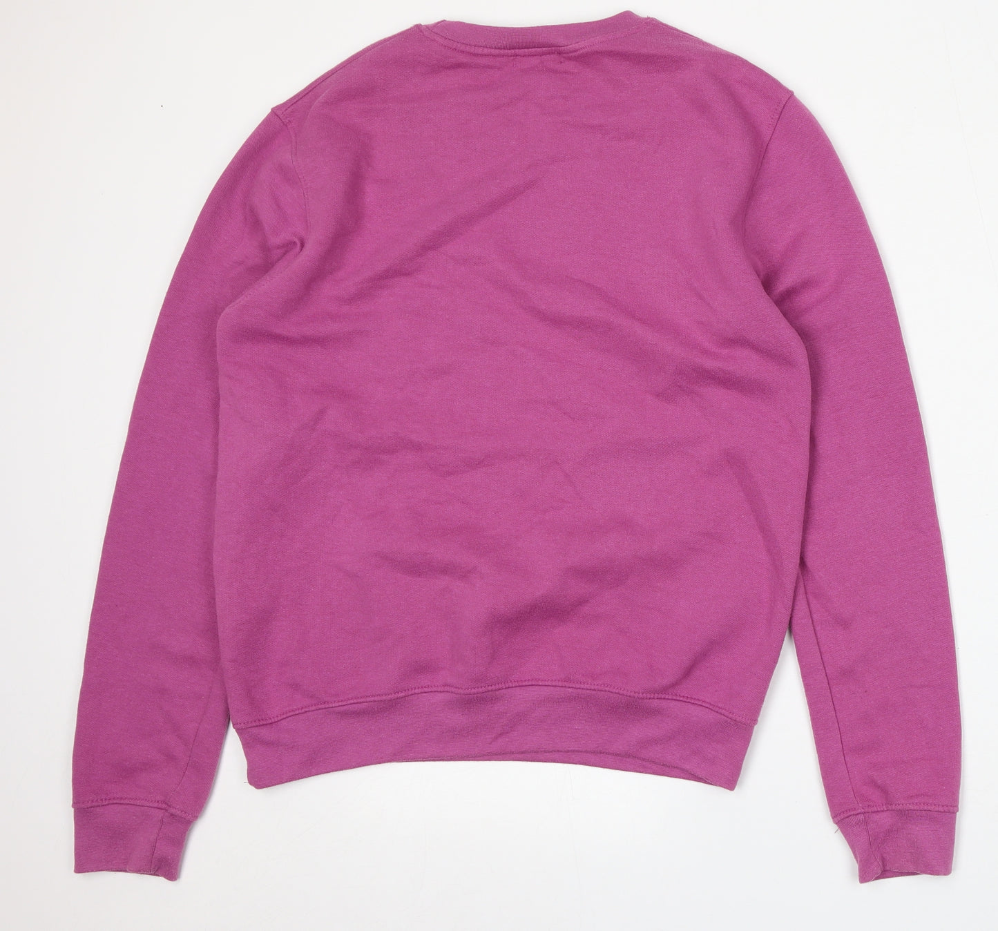 PRETTYLITTLETHING Womens Pink  Cotton Pullover Sweatshirt Size S