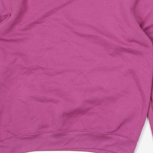 PRETTYLITTLETHING Womens Pink  Cotton Pullover Sweatshirt Size S