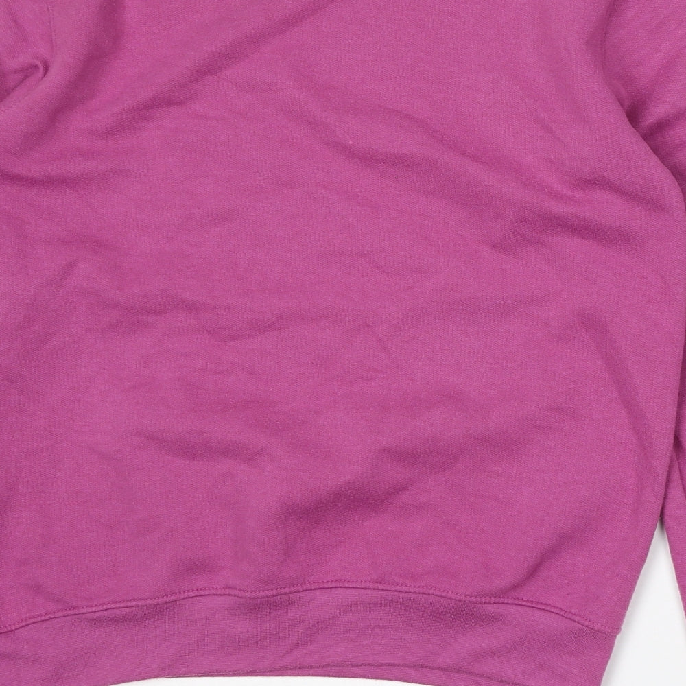 PRETTYLITTLETHING Womens Pink  Cotton Pullover Sweatshirt Size S