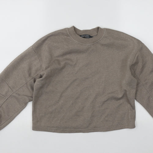 Primark Womens Beige Round Neck  Polyester Pullover Jumper Size 2XS