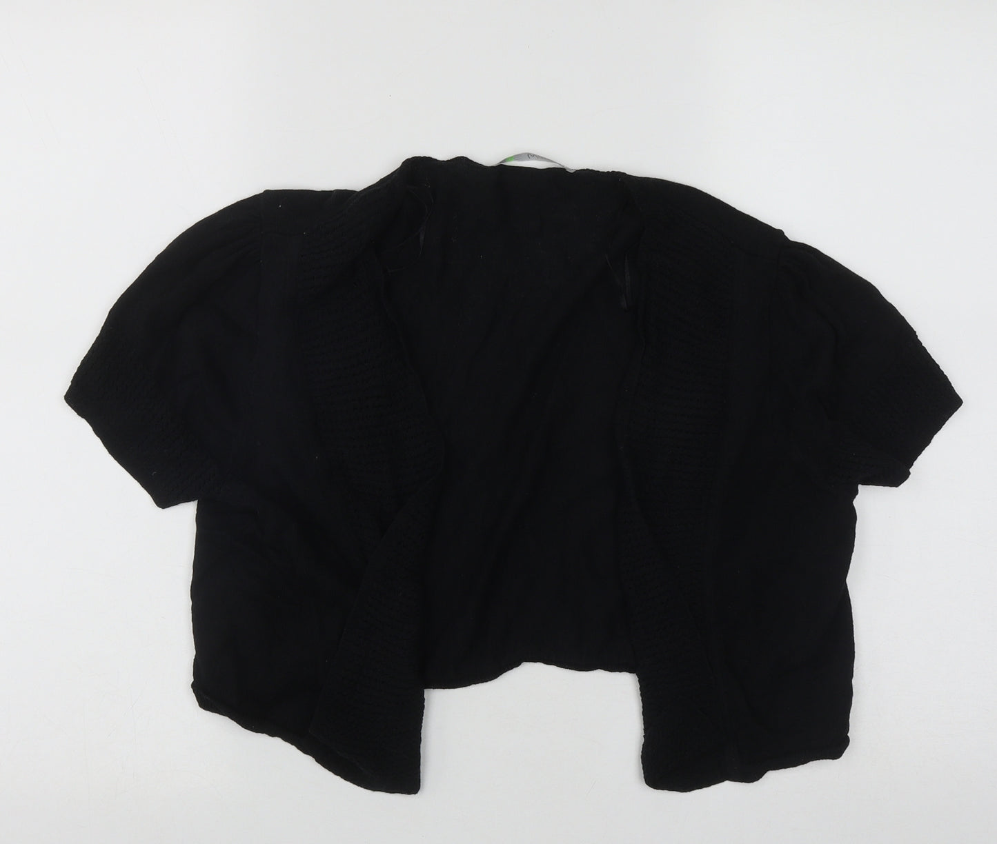 Marks and Spencer Womens Black V-Neck  Viscose Shrug Jumper Size 18