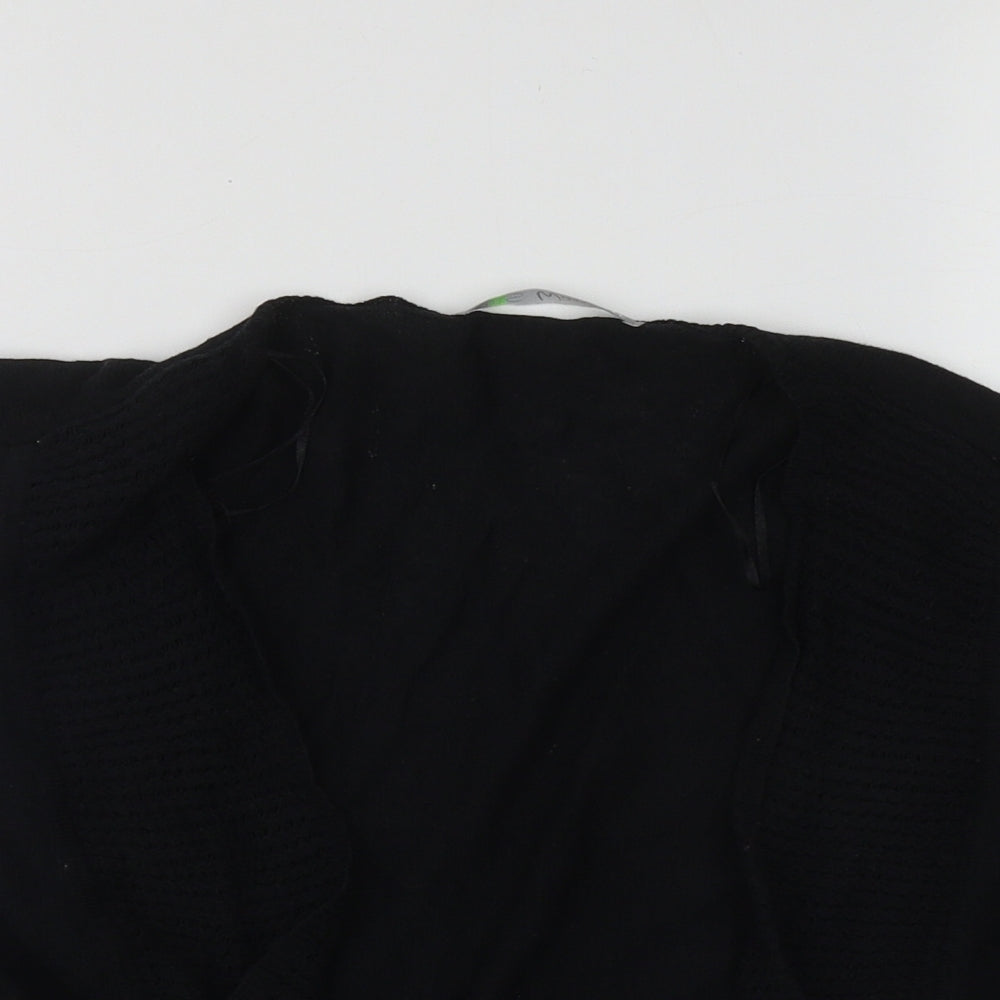 Marks and Spencer Womens Black V-Neck  Viscose Shrug Jumper Size 18