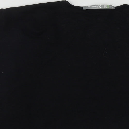 Marks and Spencer Womens Black V-Neck  Viscose Shrug Jumper Size 18