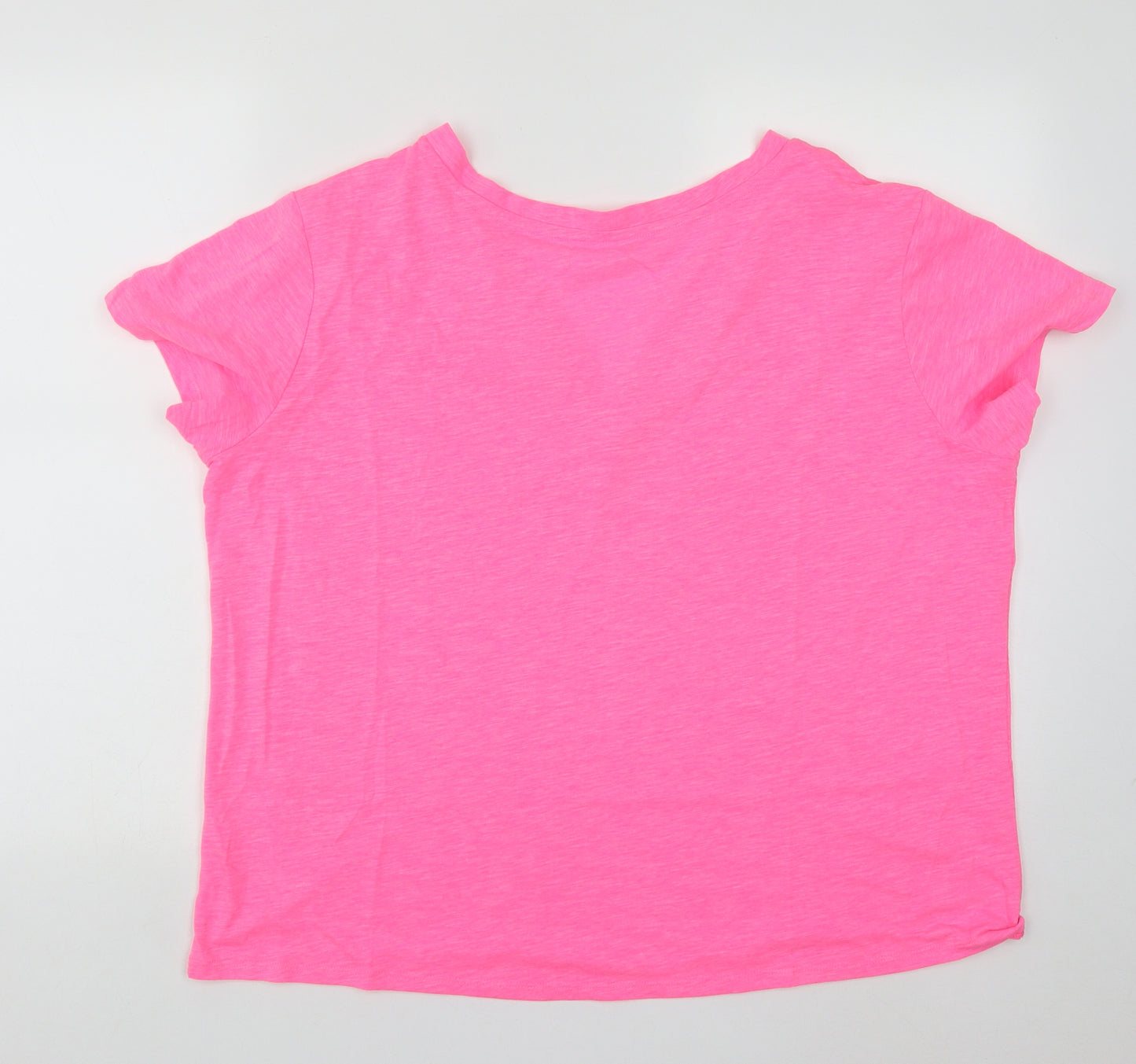 Matalan Womens Pink  Polyester Basic T-Shirt Size 18 V-Neck