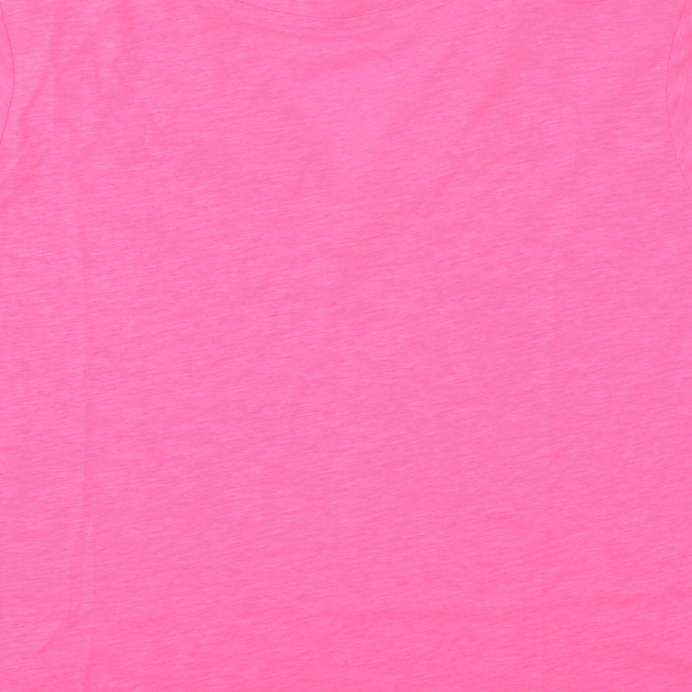 Matalan Womens Pink  Polyester Basic T-Shirt Size 18 V-Neck
