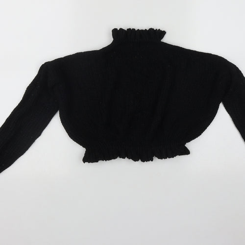 Boohoo Womens Black High Neck  Polyester Pullover Jumper Size S
