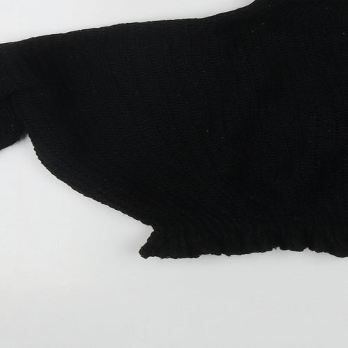 Boohoo Womens Black High Neck  Polyester Pullover Jumper Size S