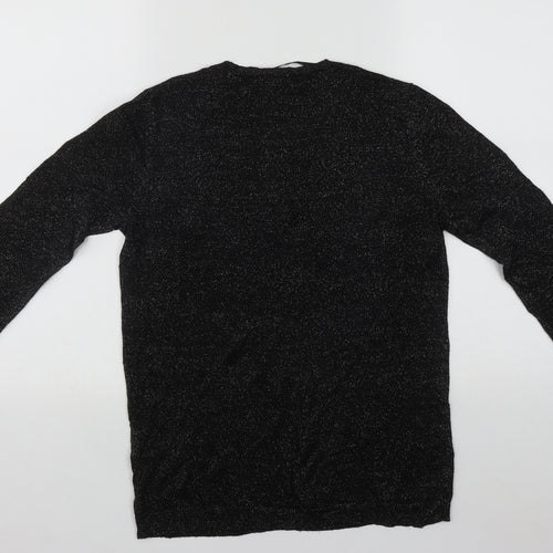 Primark Womens Black Round Neck  Polyester Pullover Jumper Size 12