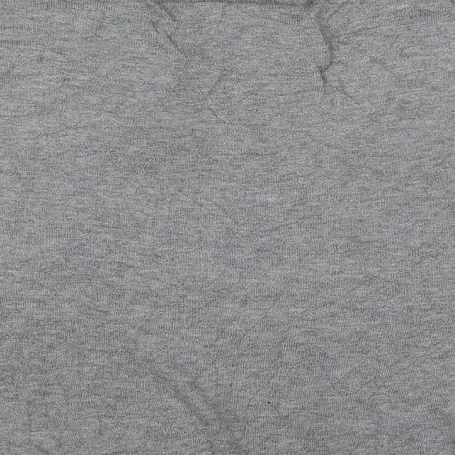 Warehouse Womens Grey Round Neck Geometric Viscose Pullover Jumper Size 10