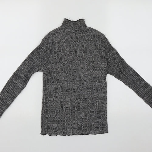 Primark Womens Grey High Neck  Polyester Pullover Jumper Size 6