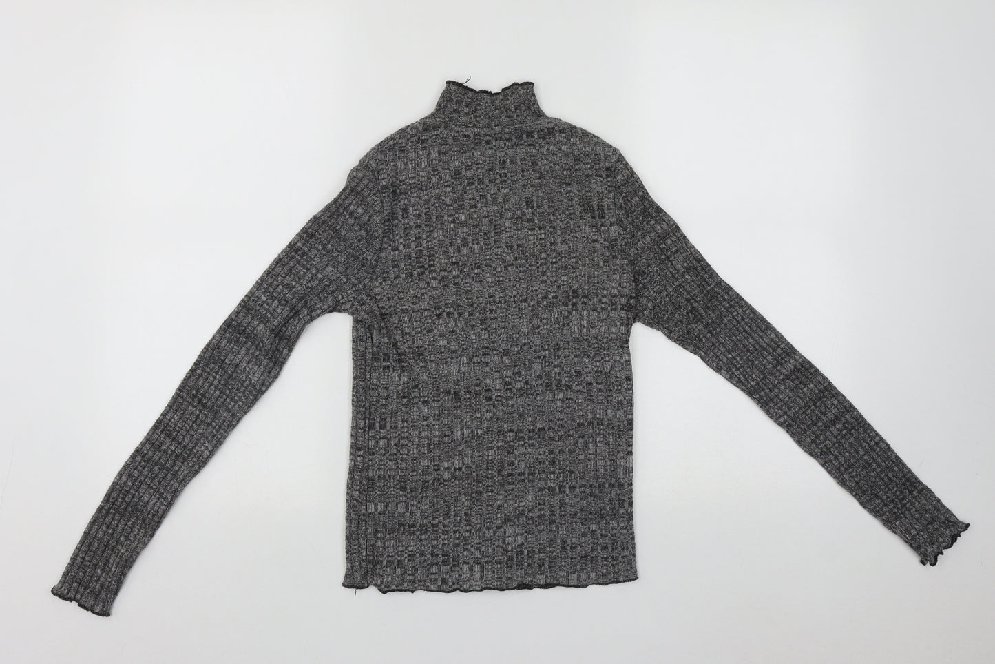 Primark Womens Grey High Neck  Polyester Pullover Jumper Size 6