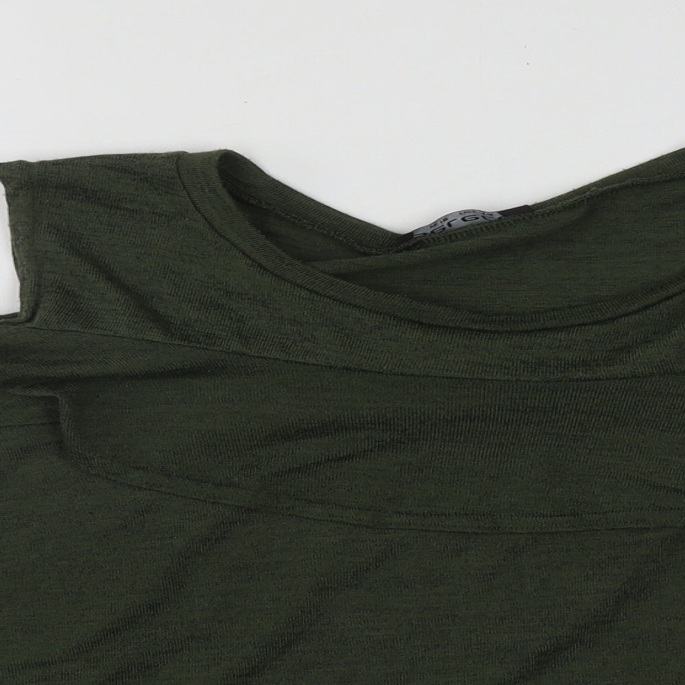 Select Womens Green  Polyester Basic Blouse Size 16 Round Neck