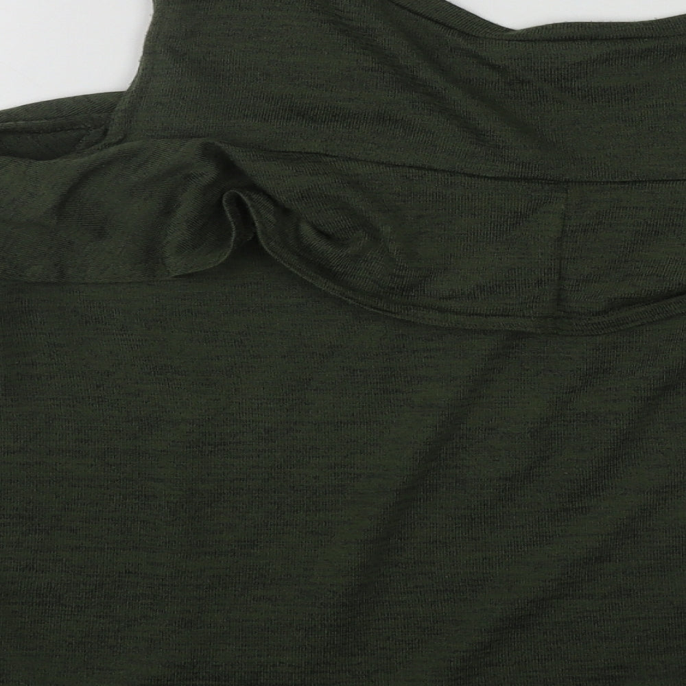 Select Womens Green  Polyester Basic Blouse Size 16 Round Neck