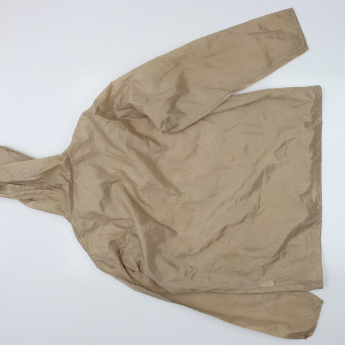 Rainy Days Womens Beige   Rain Coat Coat Size M  Zip