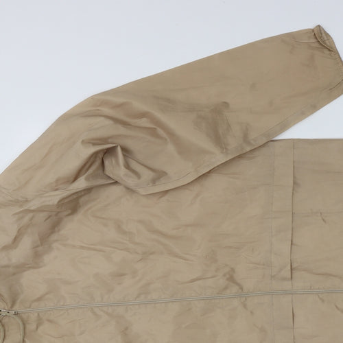 Rainy Days Womens Beige   Rain Coat Coat Size M  Zip