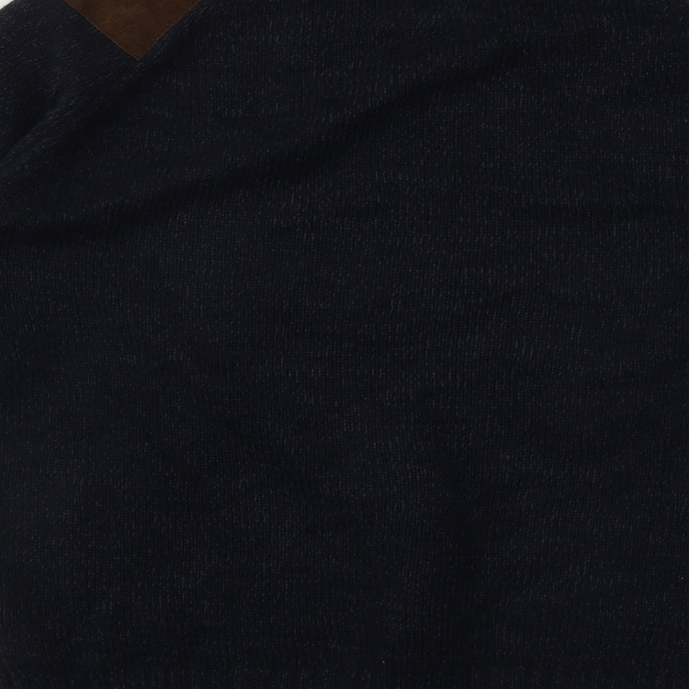 Debenhams Womens Blue Round Neck  Acrylic Pullover Jumper Size M