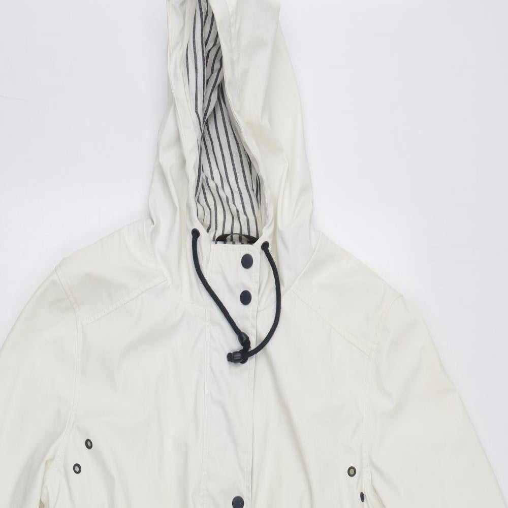 F&F Womens White   Rain Coat Coat Size 16  Zip