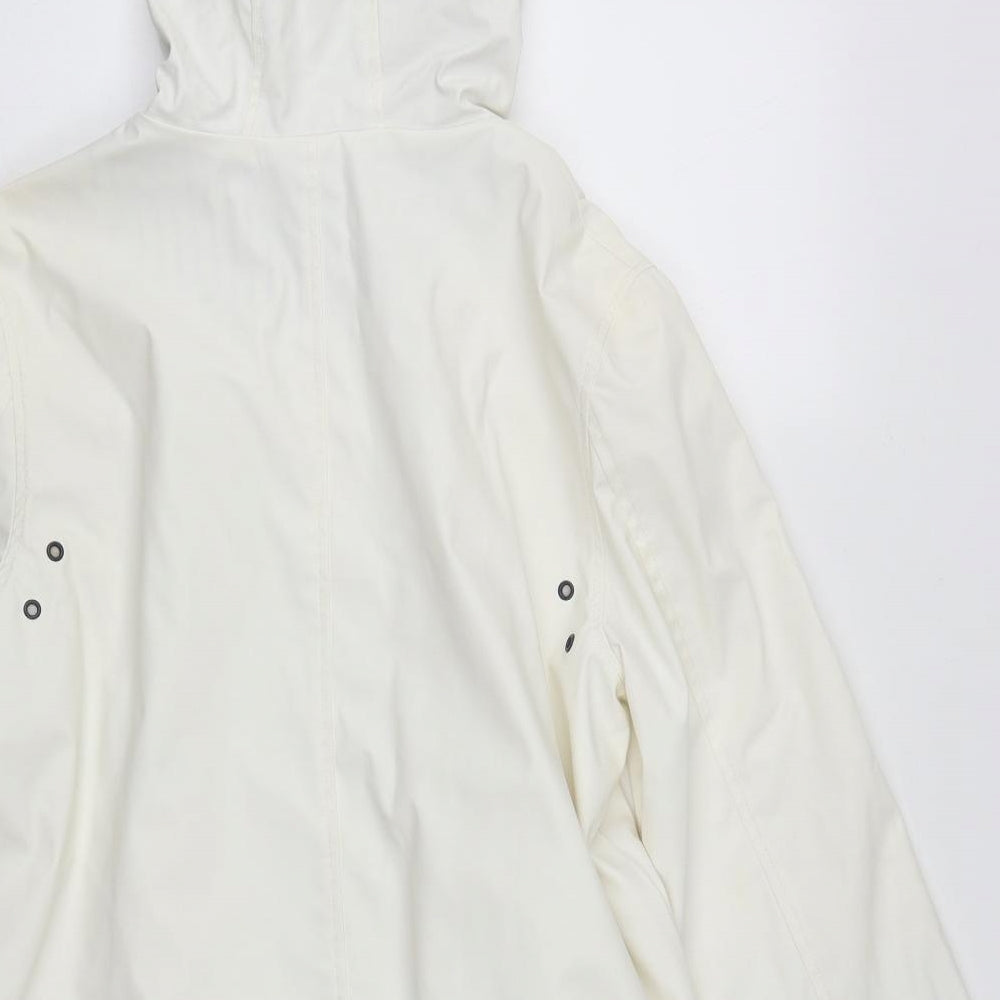 F&F Womens White   Rain Coat Coat Size 16  Zip