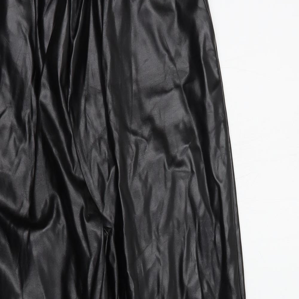 Brave Soul Womens Black  Polyester Trousers  Size XS L28 in Regular Drawstring