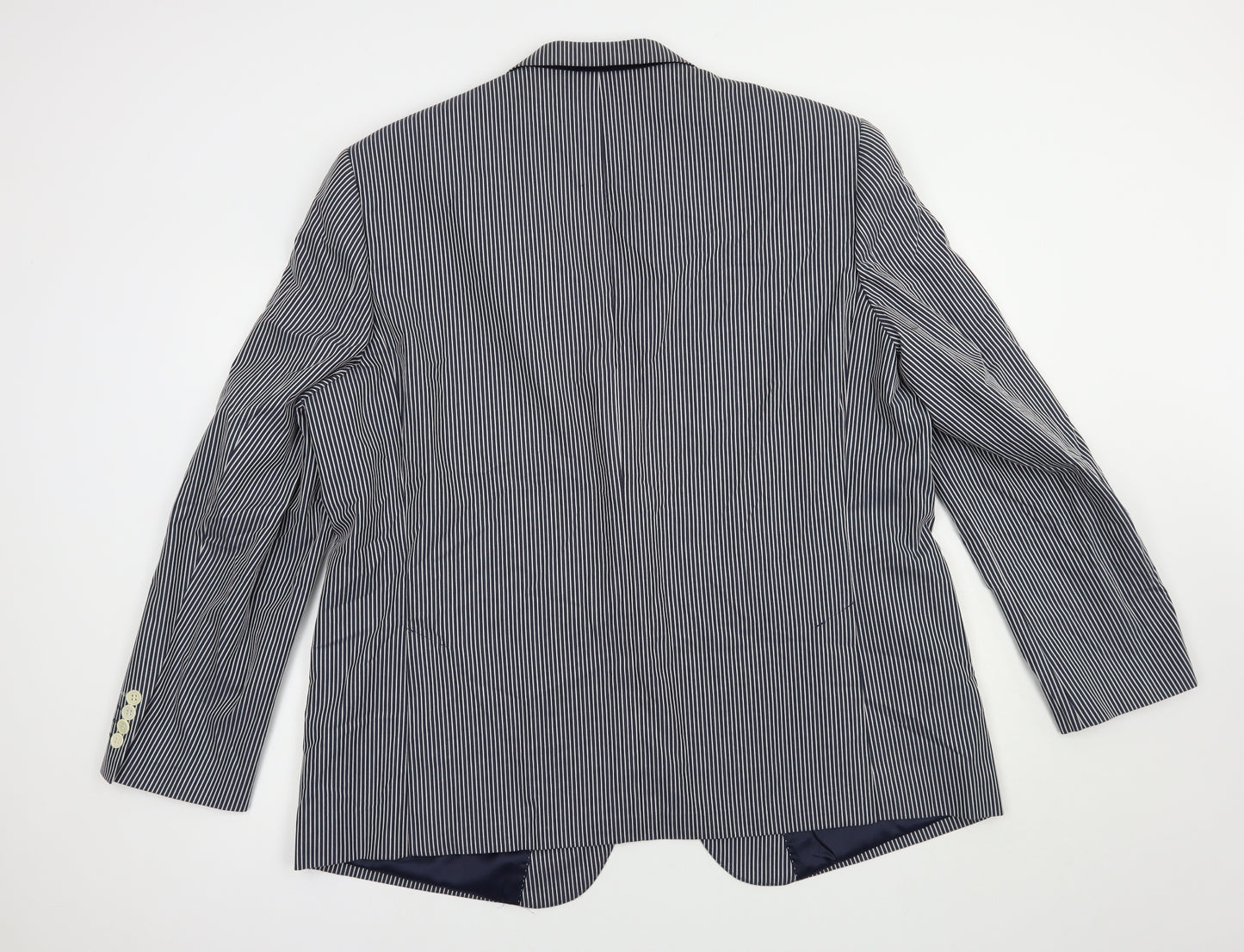 Gurteen Mens Blue Striped  Jacket Blazer Size 52  Button