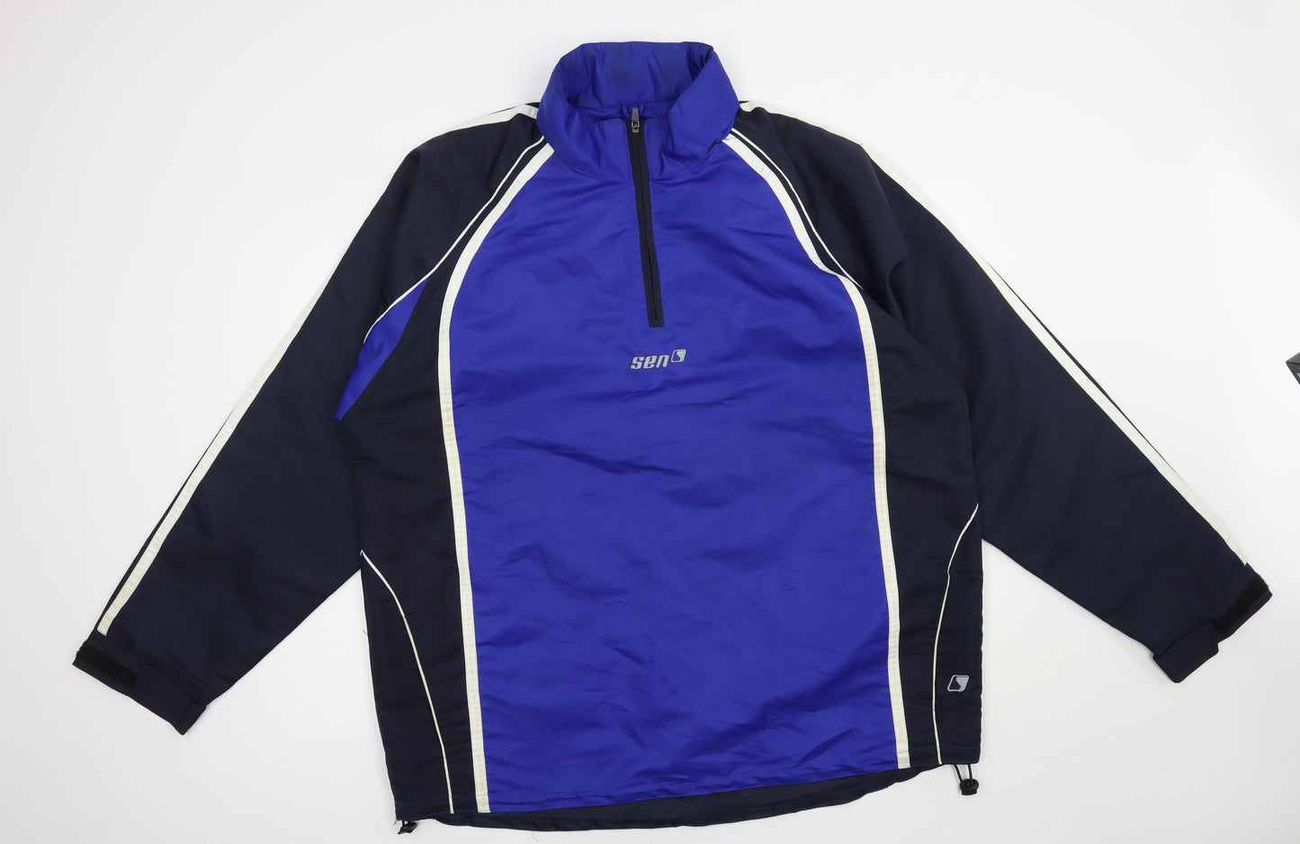 SEN Sport Mens Blue   Windbreaker Jacket Size 2XL  Zip