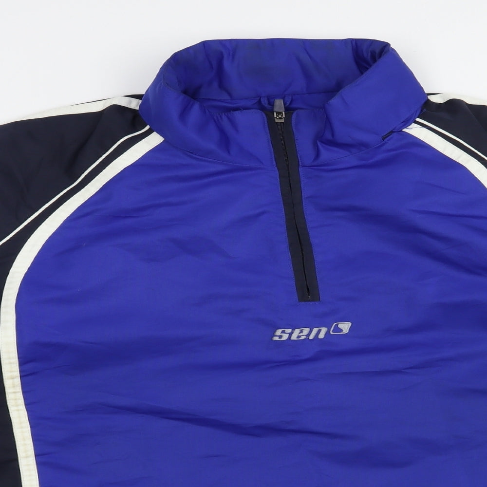SEN Sport Mens Blue   Windbreaker Jacket Size 2XL  Zip
