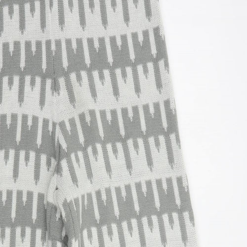 SheIn Womens Grey Geometric Acrylic  Lounge Pants Size M