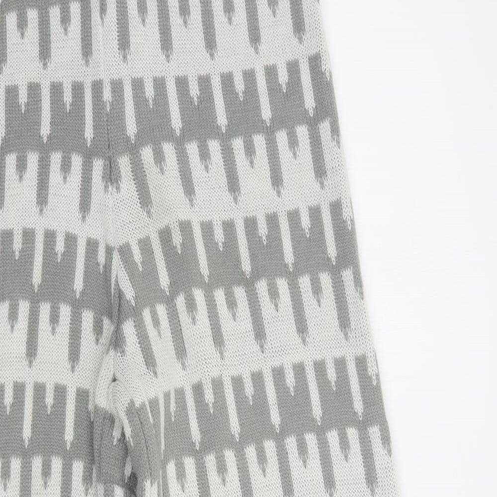 SheIn Womens Grey Geometric Acrylic  Lounge Pants Size M