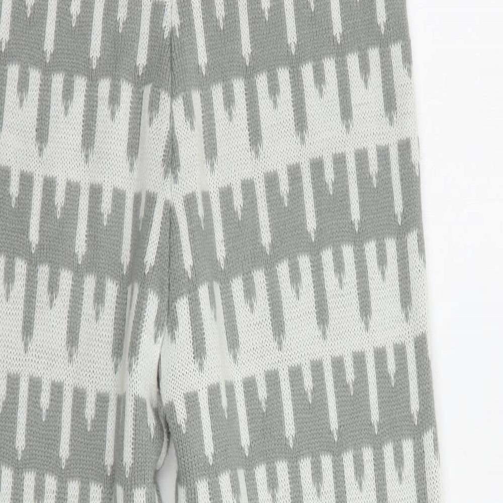 SheIn Womens Grey Geometric Acrylic  Lounge Pants Size M