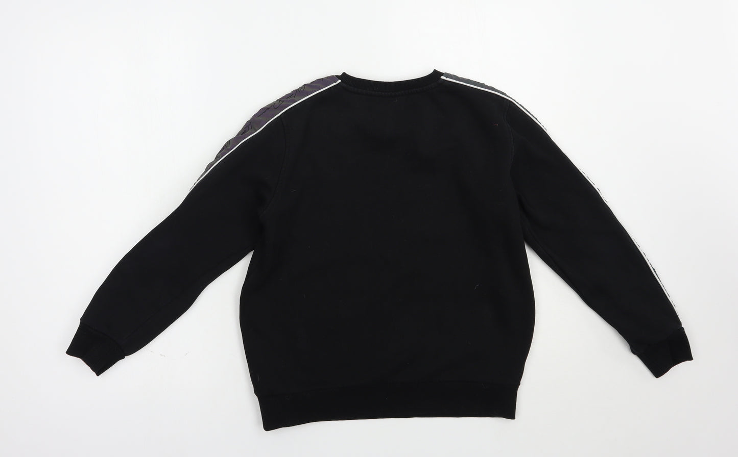 KWD Boys Black  Cotton Pullover Sweatshirt Size 10-11 Years  Pullover