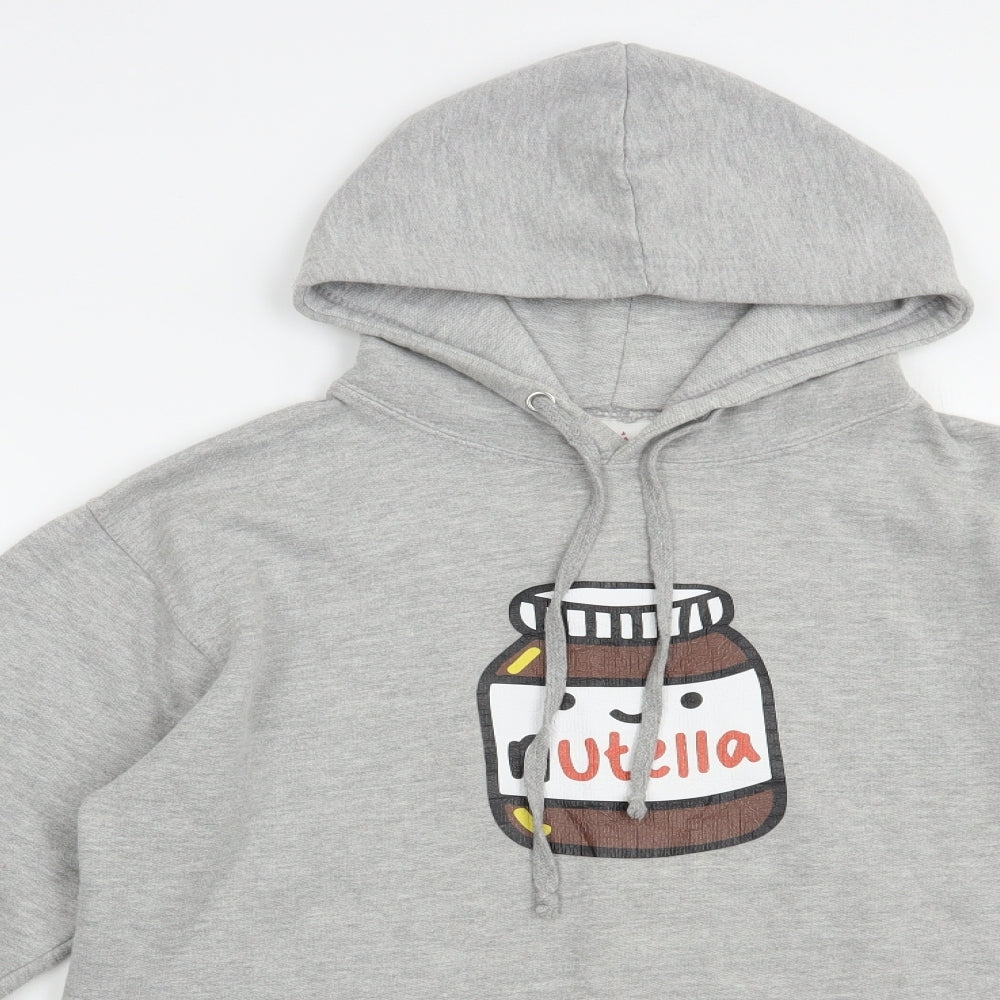 Stars & Stripes Womens Grey  Cotton Pullover Hoodie Size M  Pullover - Nutella