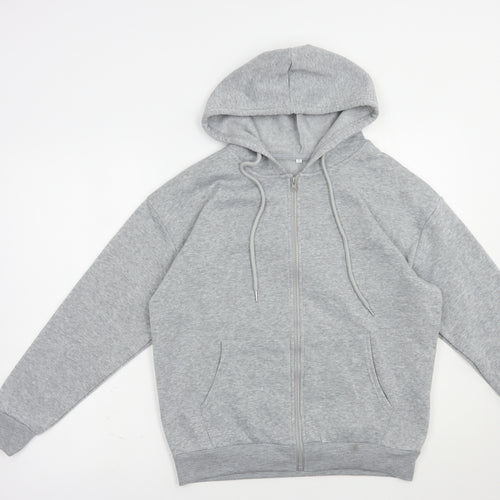SheIn Womens Grey  Polyester Full Zip Hoodie Size S  Zip