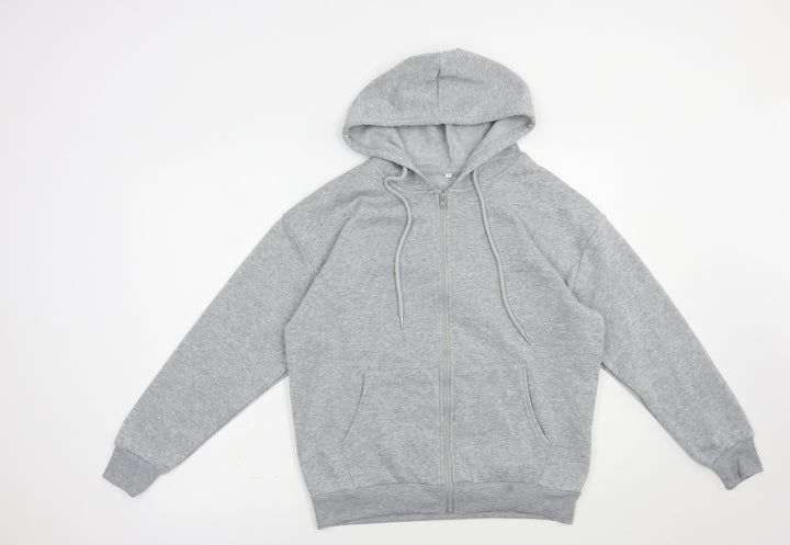 SheIn Womens Grey  Polyester Full Zip Hoodie Size S  Zip