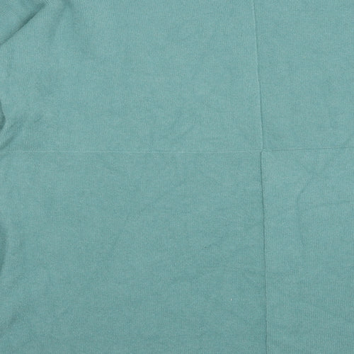 Melody Womens Green Boat Neck  Acrylic Pullover Jumper Size S